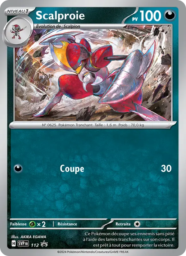 Scan HD carte Pokémon Scalproie 112/225 — SVP Black Star Promos