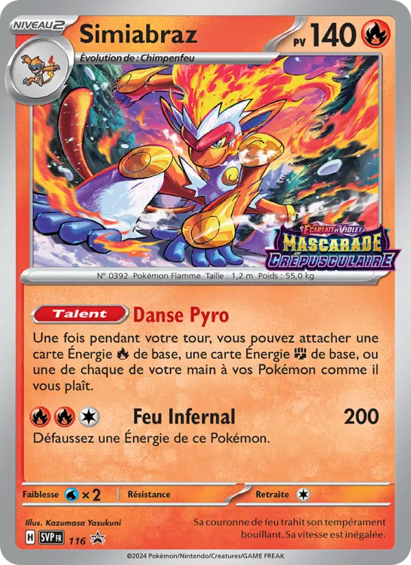 Scan HD carte Pokémon Simiabraz 116/225 — SVP Black Star Promos