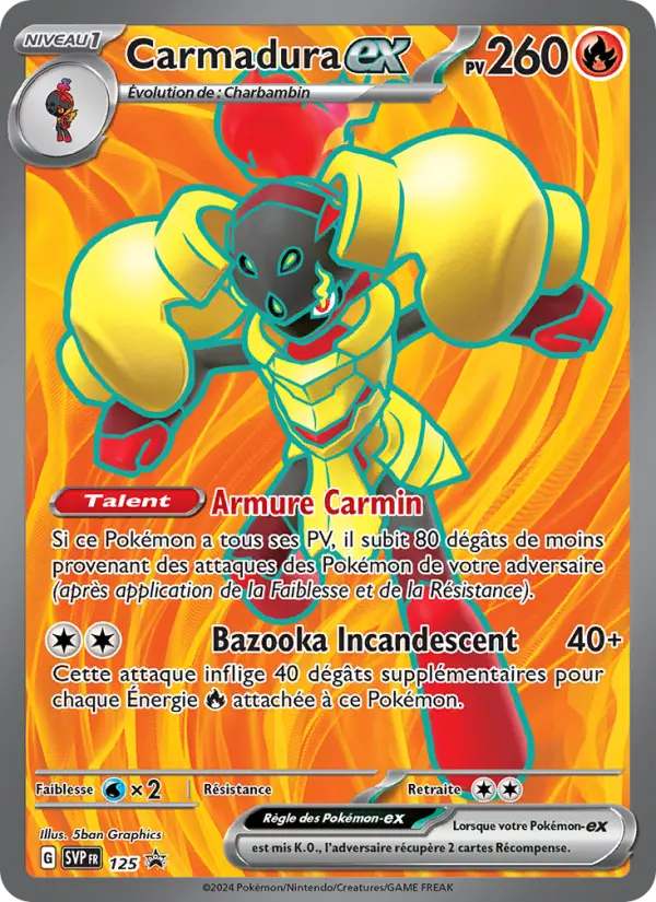 Scan HD carte Pokémon Carmadura-ex 125/225 — SVP Black Star Promos