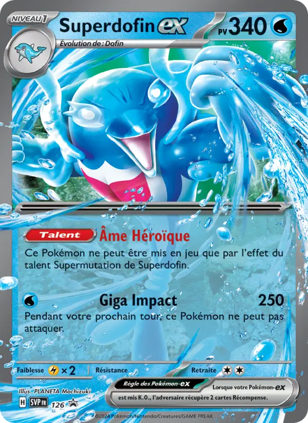 Scan HD carte Pokémon Superdofin-ex 126/225 — SVP Black Star Promos