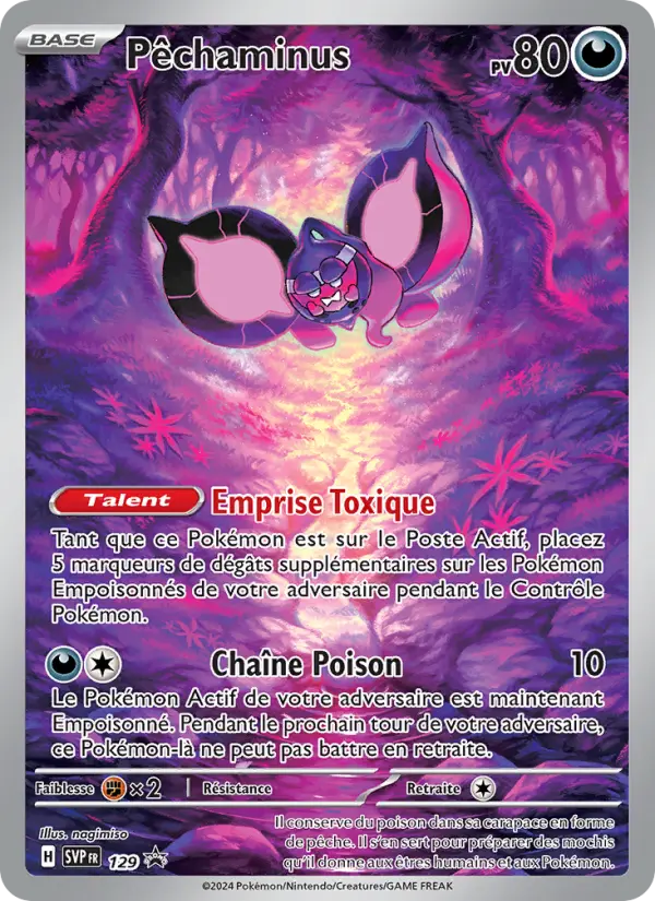Scan HD carte Pokémon Pêchaminus 129/225 — SVP Black Star Promos