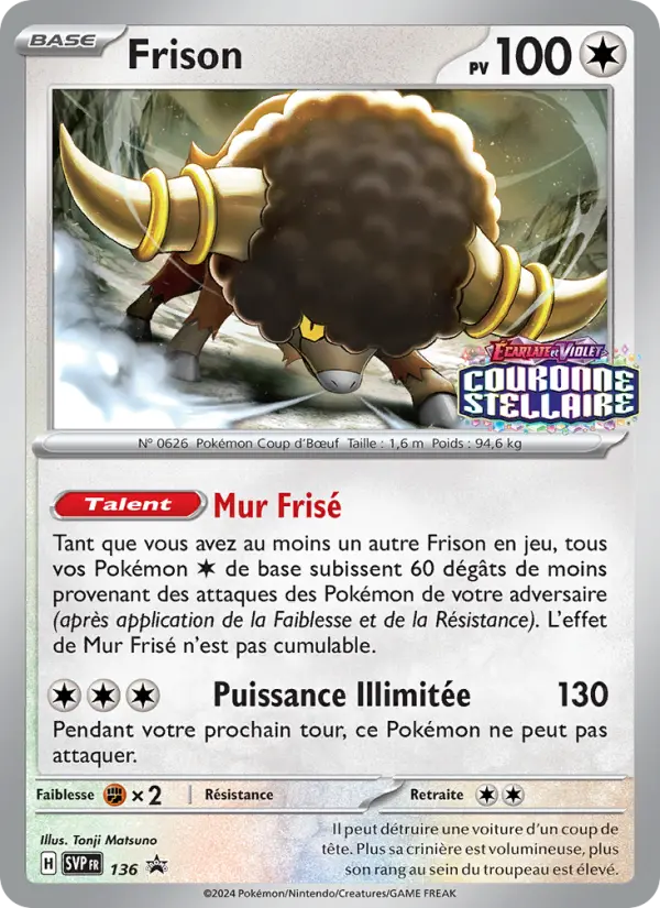 Scan HD carte Pokémon Frison 136/225 — SVP Black Star Promos