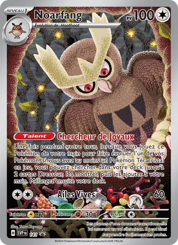 Scan HD carte Pokémon Noarfang 141/225 — SVP Black Star Promos