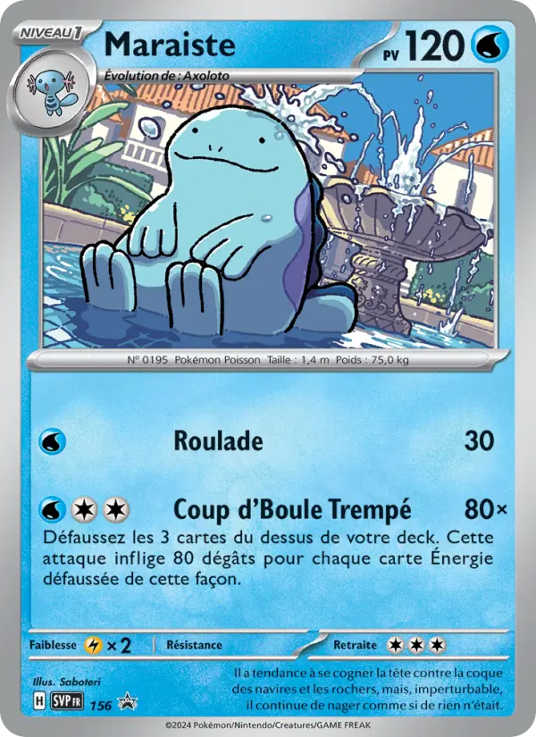Scan HD carte Pokémon Maraiste 156/225 — SVP Black Star Promos