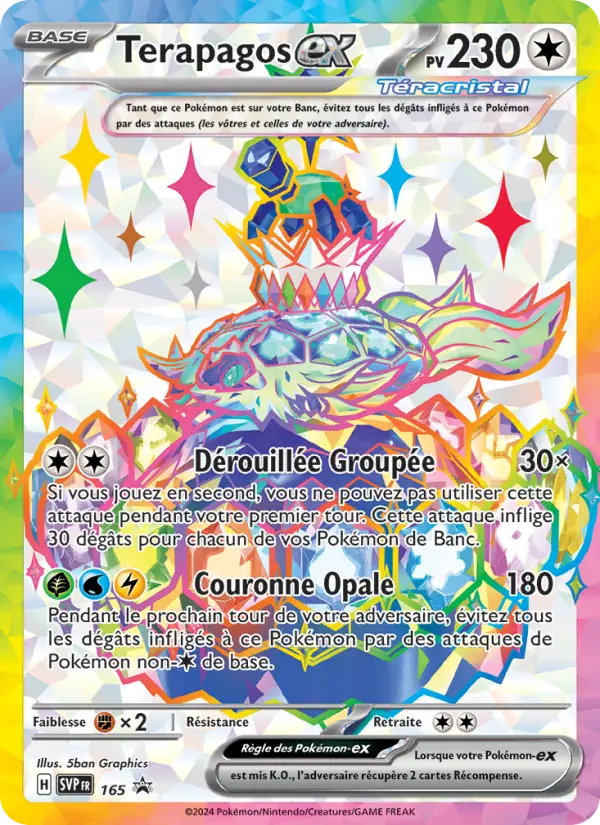 Scan HD carte Pokémon Terapagos-ex 165/225 — SVP Black Star Promos