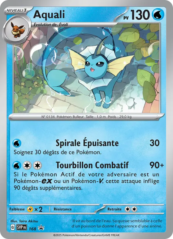 Scan HD carte Pokémon Aquali 168/225 — SVP Black Star Promos