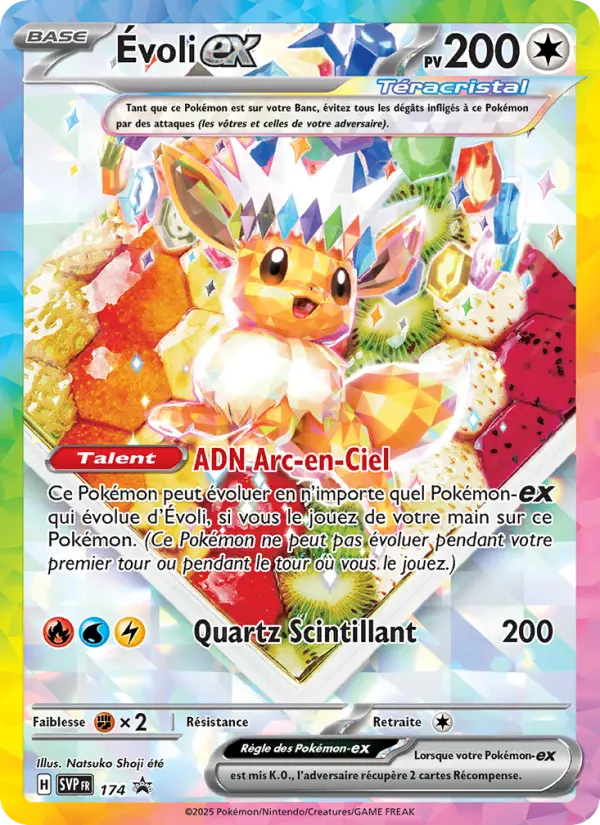 Scan HD carte Pokémon Évoli-ex 174/225 — SVP Black Star Promos