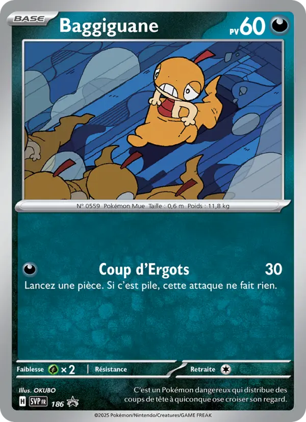 Scan HD carte Pokémon Baggiguane 186/225 — SVP Black Star Promos