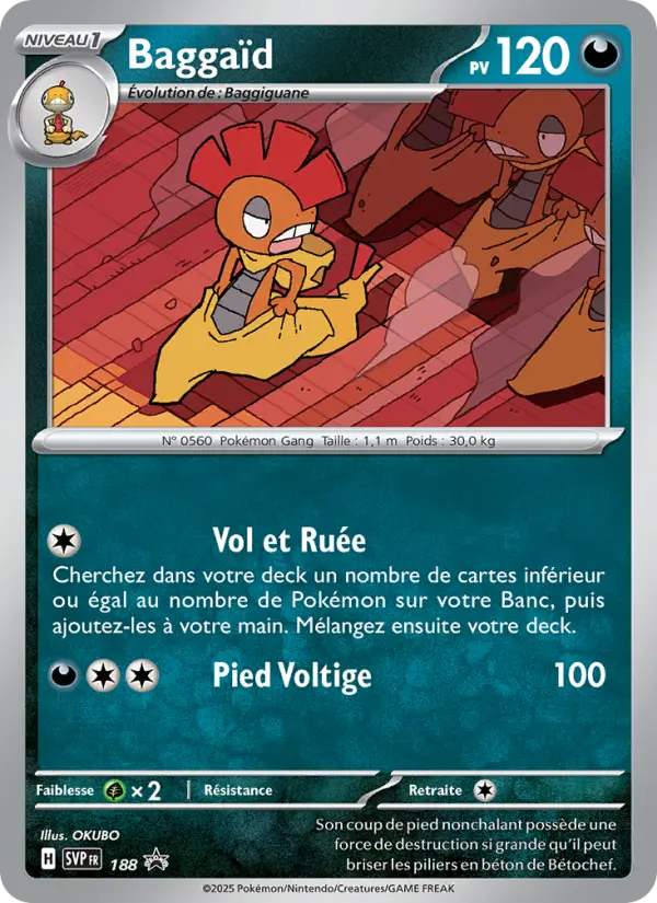 Scan HD carte Pokémon Baggaïd 188/225 — SVP Black Star Promos