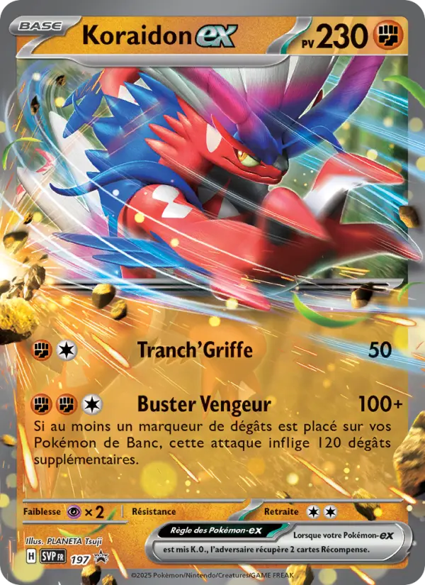 Scan HD carte Pokémon Koraidon-ex 197/225 — SVP Black Star Promos