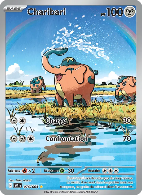 Scan HD carte Pokémon Charibari 076/64 — Fable Nébuleuse