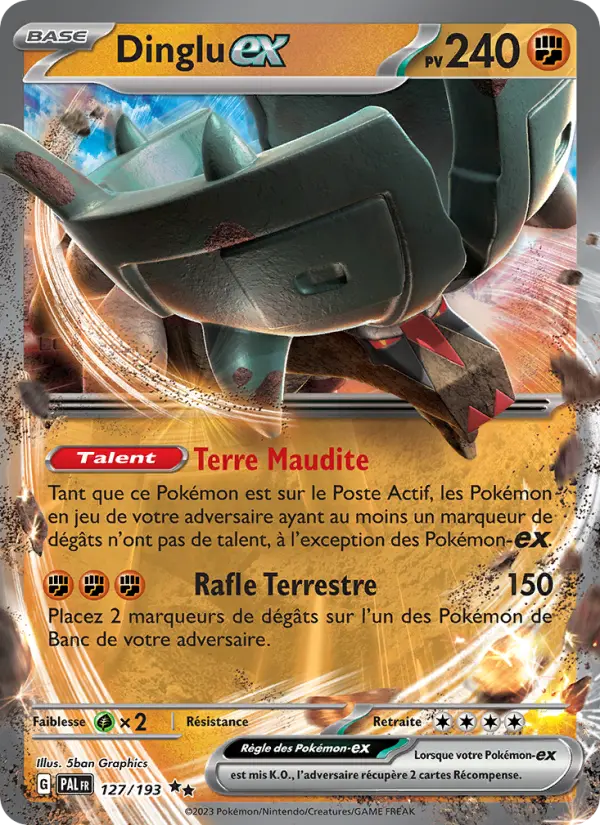 Scan HD carte Pokémon Dinglu-ex 127/193 — Évolutions à Paldea