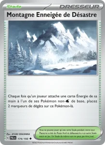 Carte Pokemon Montagne Enneigée de Désastre 174/193 Évolutions à Paldea