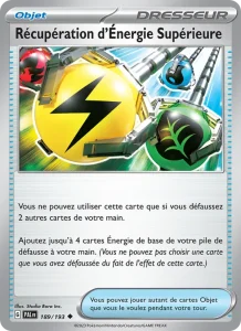 Carte Pokemon Récupération d'Énergie Supérieure 189/193 Évolutions à Paldea