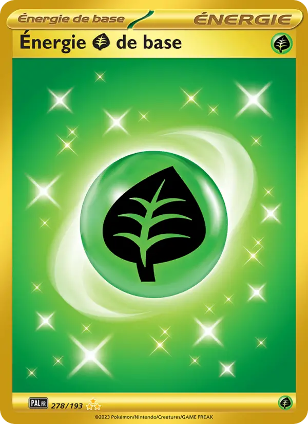 Scan HD carte Pokémon Énergie Grass de base 278/193 — Évolutions à Paldea