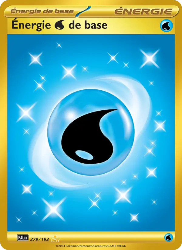 Scan HD carte Pokémon Énergie Water de base 279/193 — Évolutions à Paldea