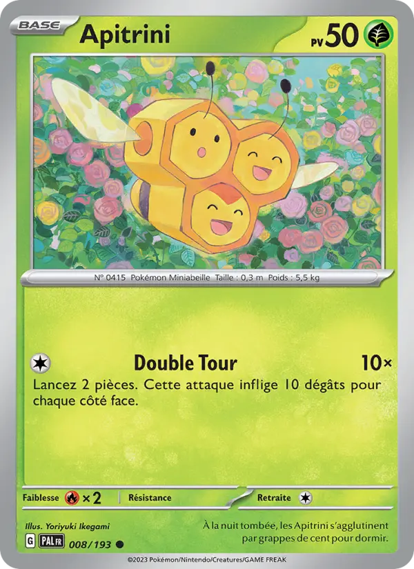 Scan HD carte Pokémon Apitrini 008/193 — Évolutions à Paldea