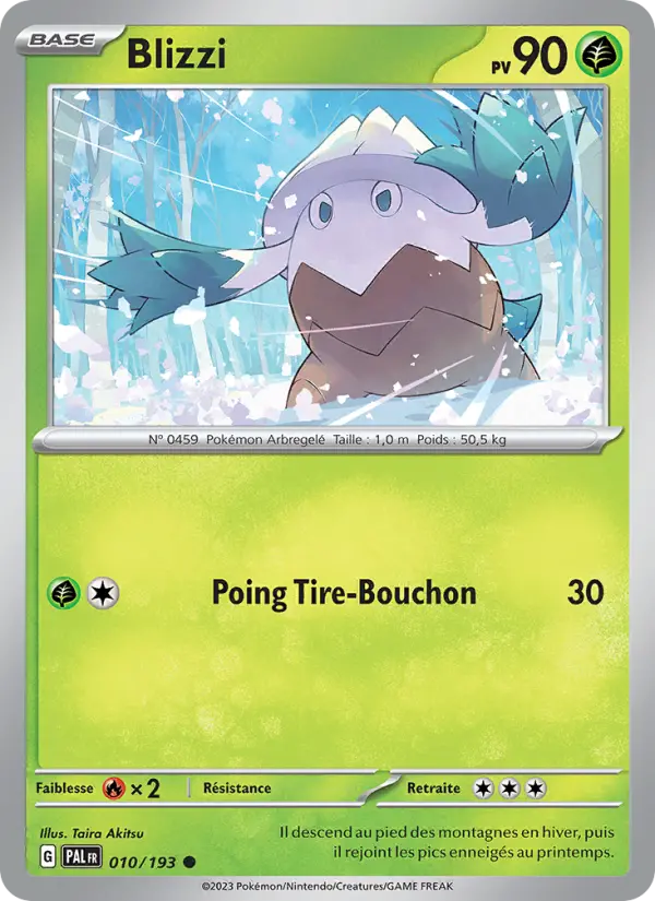 Scan HD carte Pokémon Blizzi 010/193 — Évolutions à Paldea