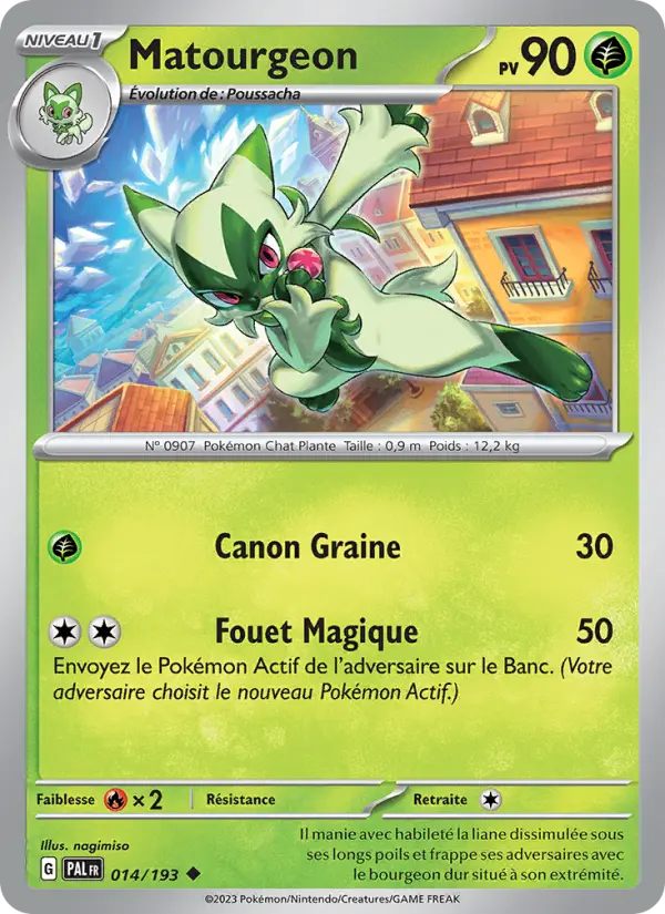 Scan HD carte Pokémon Matourgeon 014/193 — Évolutions à Paldea