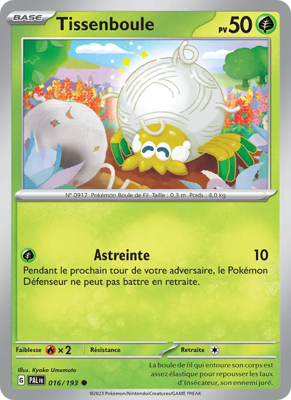 Scan HD carte Pokémon Tissenboule 016/193 — Évolutions à Paldea
