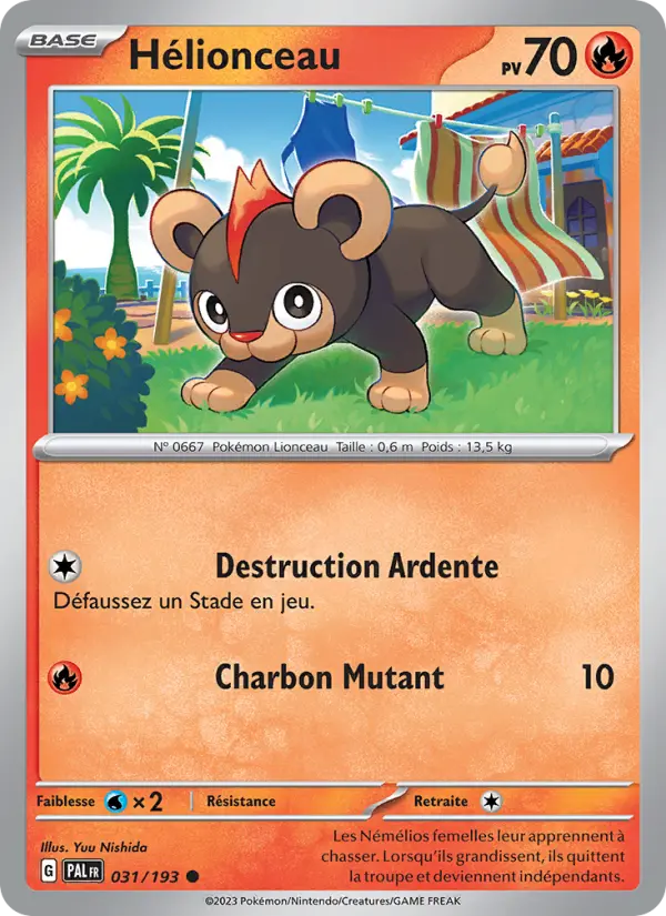 Scan HD carte Pokémon Hélionceau 031/193 — Évolutions à Paldea