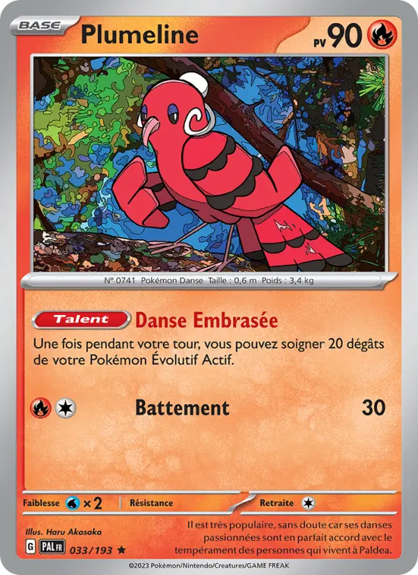 Scan HD carte Pokémon Plumeline 033/193 — Évolutions à Paldea