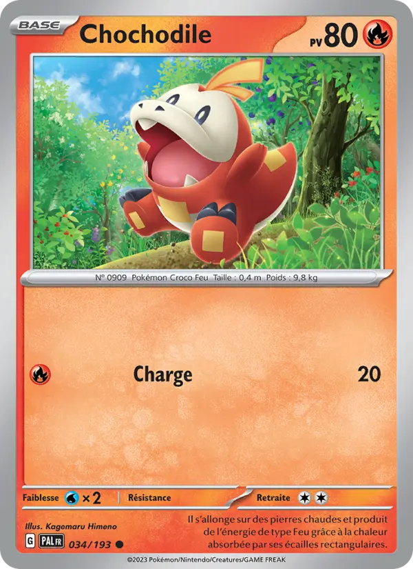 Scan HD carte Pokémon Chochodile 034/193 — Évolutions à Paldea
