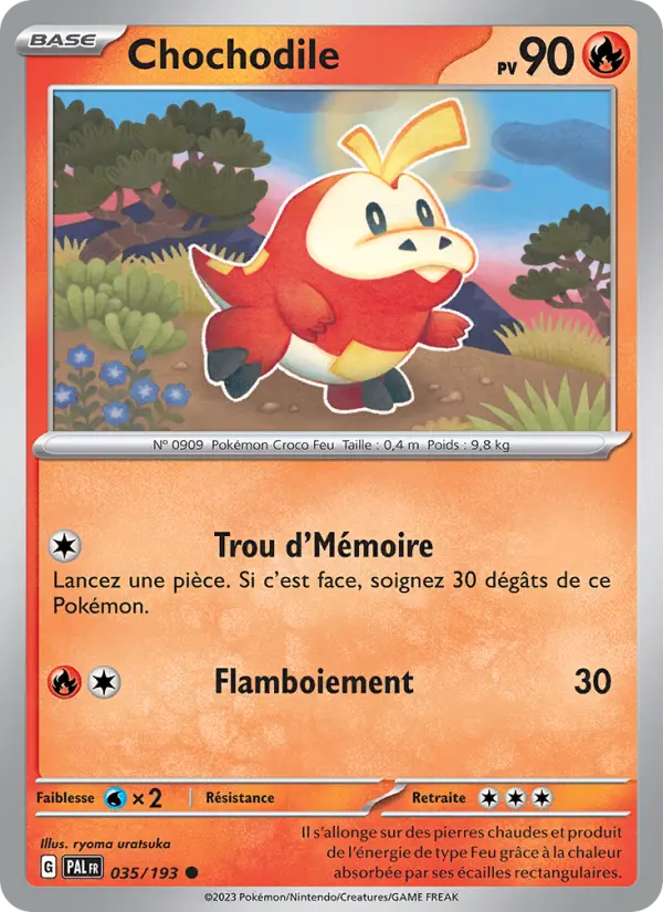 Scan HD carte Pokémon Chochodile 035/193 — Évolutions à Paldea