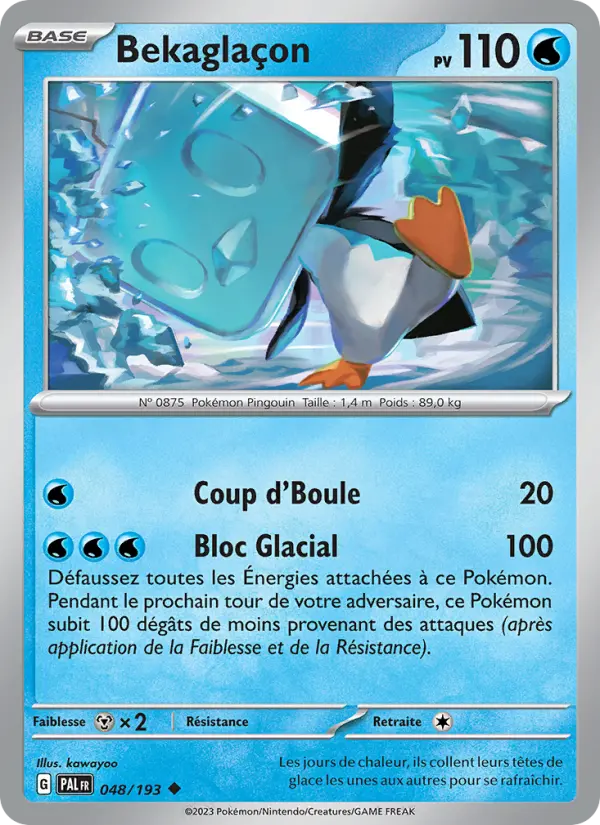 Scan HD carte Pokémon Bekaglaçon 048/193 — Évolutions à Paldea
