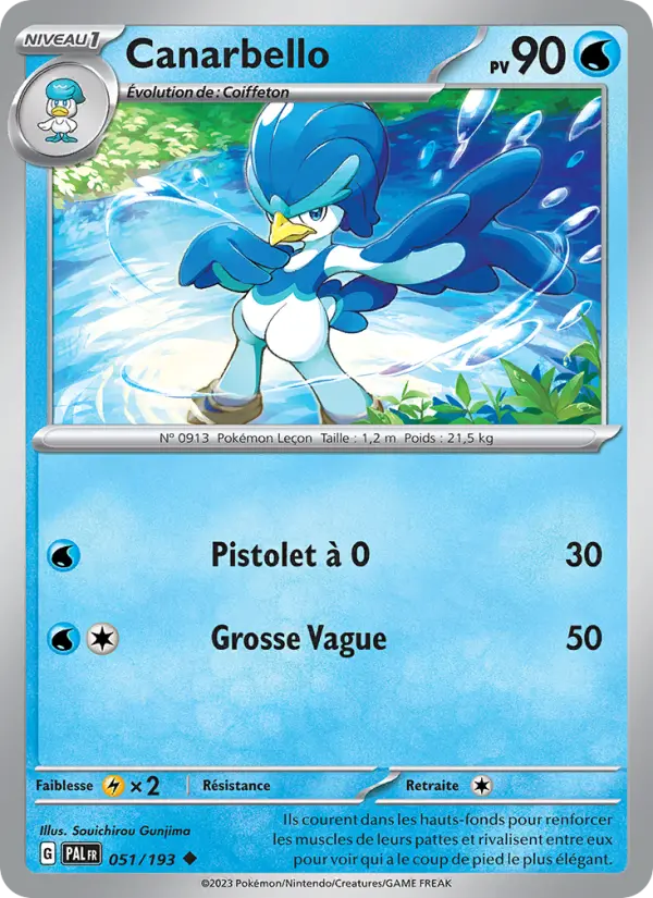 Scan HD carte Pokémon Canarbello 051/193 — Évolutions à Paldea