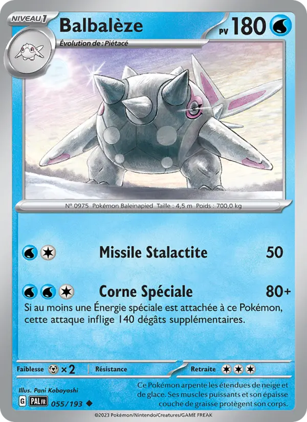 Scan HD carte Pokémon Balbalèze 055/193 — Évolutions à Paldea