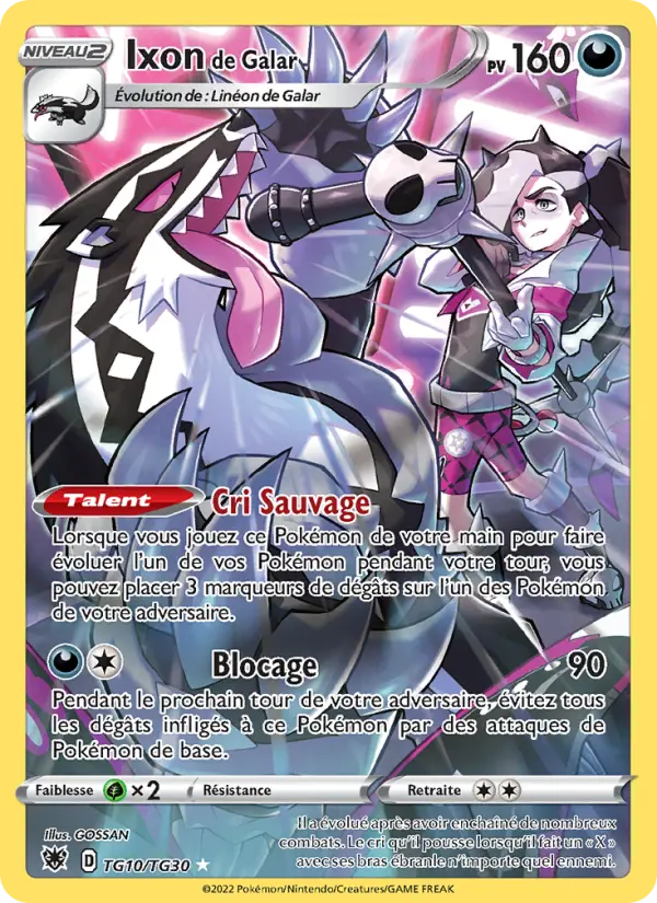 Scan HD carte Pokémon Ixon de Galar TG10/189 — Astres Radieux