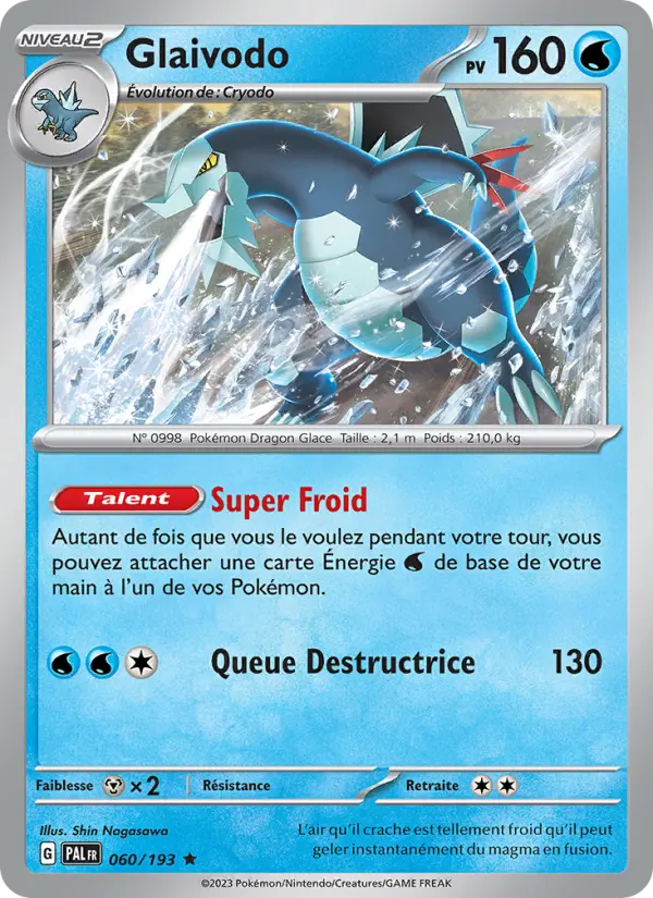 Scan HD carte Pokémon Glaivodo 060/193 — Évolutions à Paldea