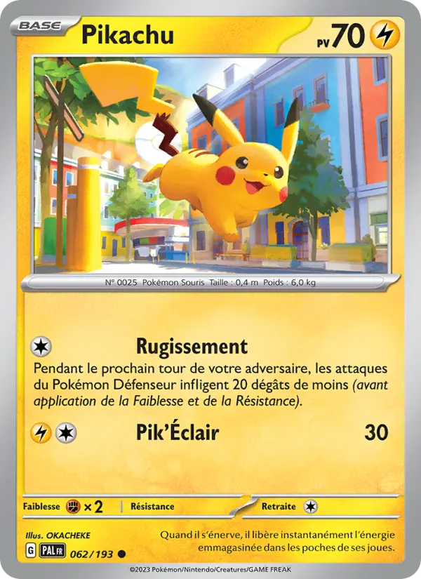 Scan HD carte Pokémon Pikachu 062/193 — Évolutions à Paldea