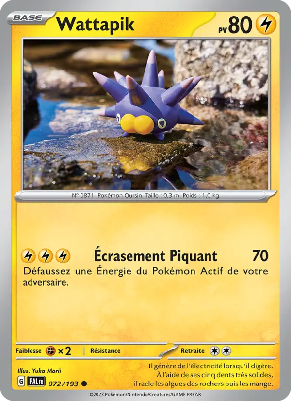 Scan HD carte Pokémon Wattapik 072/193 — Évolutions à Paldea