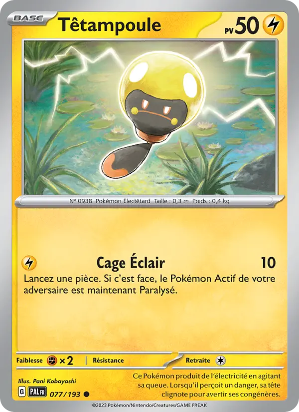 Scan HD carte Pokémon Têtampoule 077/193 — Évolutions à Paldea