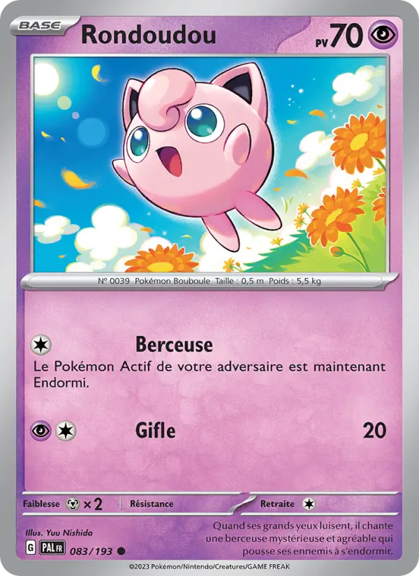 Scan HD carte Pokémon Rondoudou 083/193 — Évolutions à Paldea