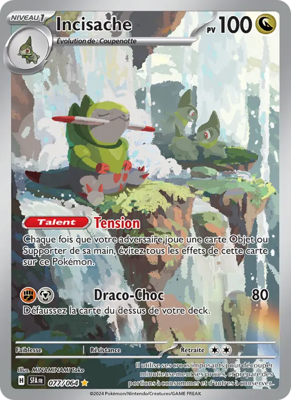 Scan HD carte Pokémon Incisache 077/64 — Fable Nébuleuse