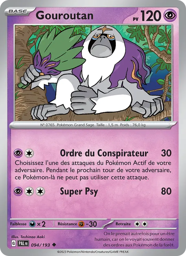 Scan HD carte Pokémon Gouroutan 094/193 — Évolutions à Paldea