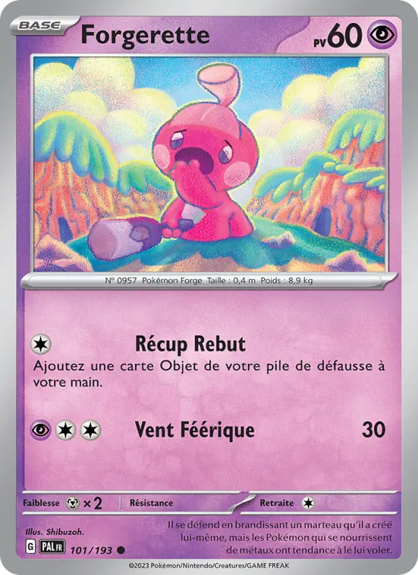 Scan HD carte Pokémon Forgerette 101/193 — Évolutions à Paldea
