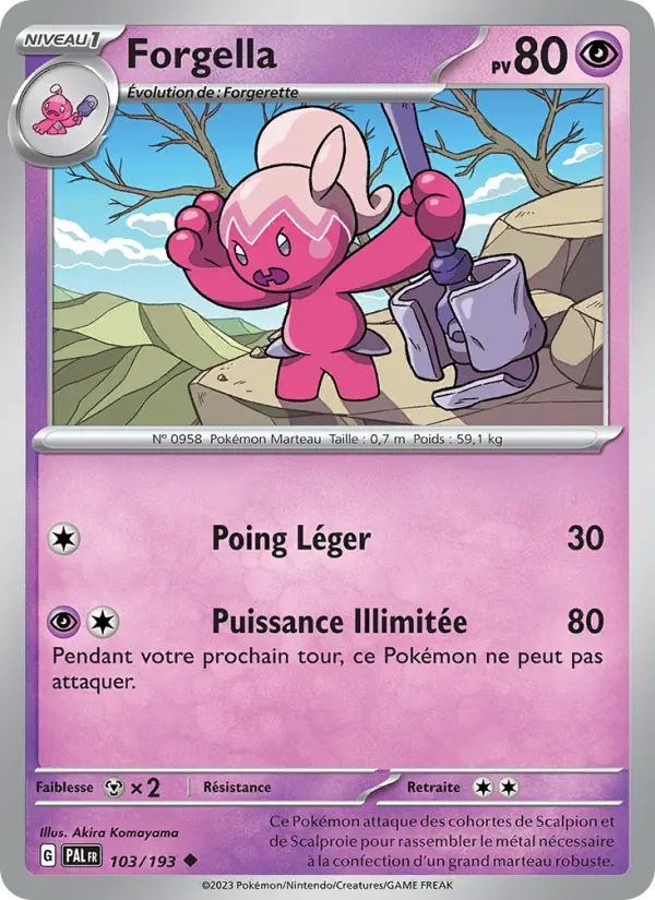 Scan HD carte Pokémon Forgella 103/193 — Évolutions à Paldea
