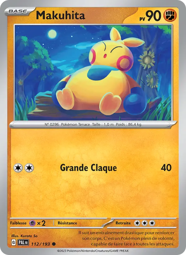 Scan HD carte Pokémon Makuhita 112/193 — Évolutions à Paldea