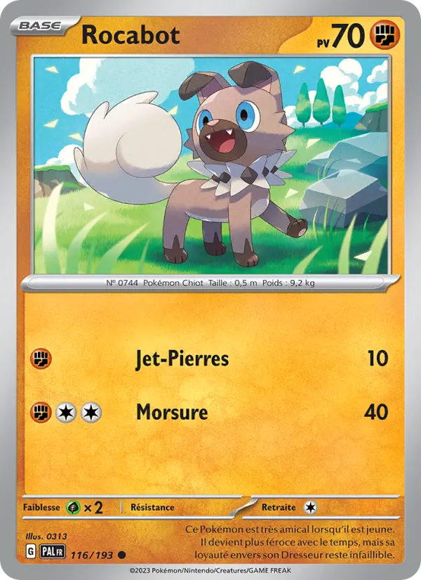 Scan HD carte Pokémon Rocabot 116/193 — Évolutions à Paldea