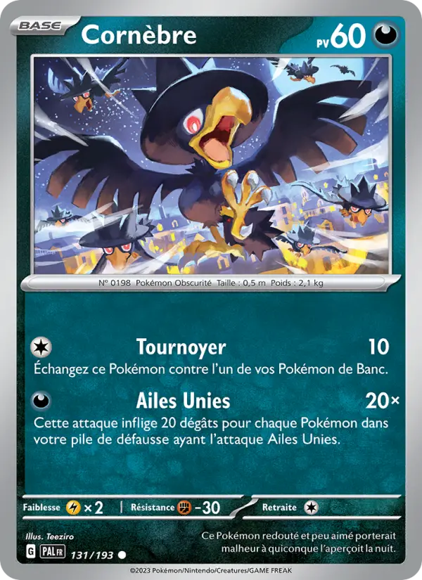 Scan HD carte Pokémon Cornèbre 131/193 — Évolutions à Paldea