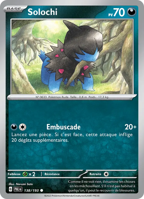 Scan HD carte Pokémon Solochi 138/193 — Évolutions à Paldea