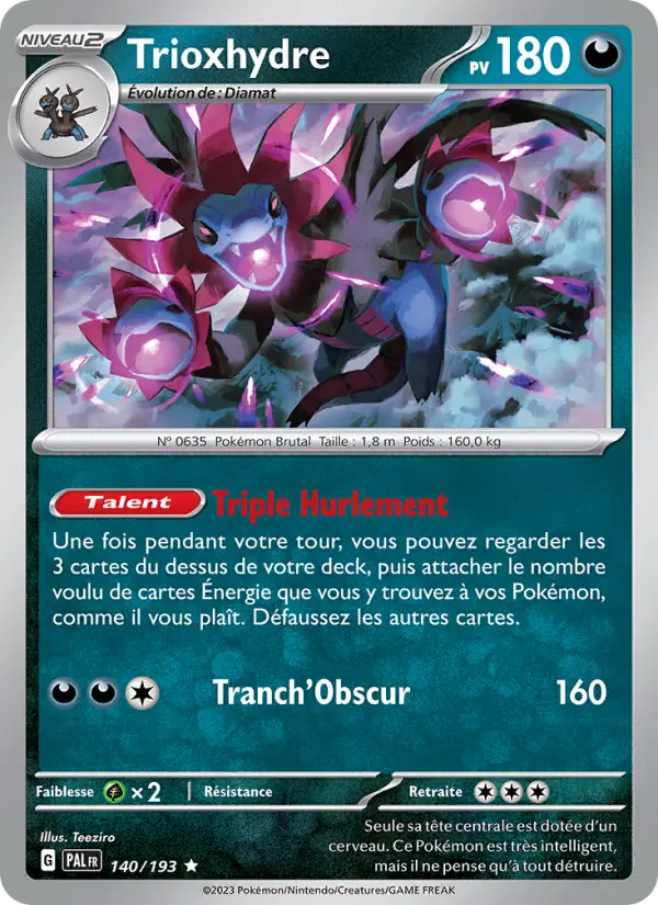 Scan HD carte Pokémon Trioxhydre 140/193 — Évolutions à Paldea