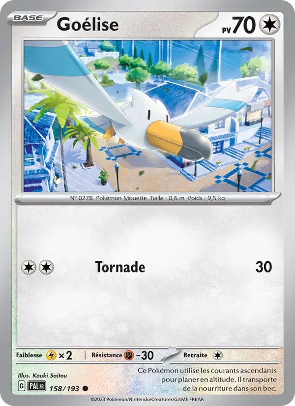Scan HD carte Pokémon Goélise 158/193 — Évolutions à Paldea