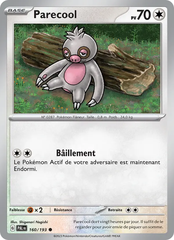 Scan HD carte Pokémon Parecool 160/193 — Évolutions à Paldea