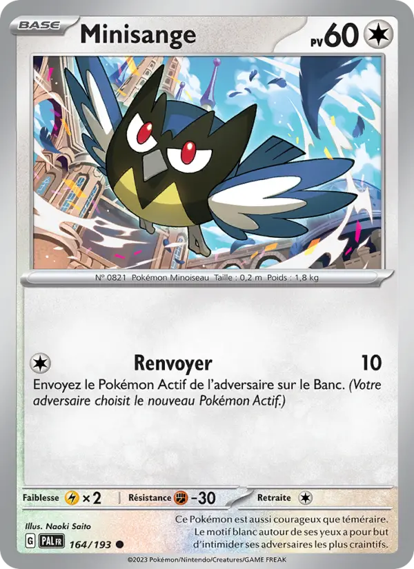 Scan HD carte Pokémon Minisange 164/193 — Évolutions à Paldea
