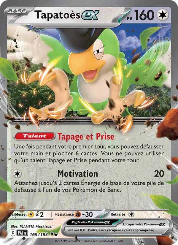 Scan HD carte Pokémon Tapatoès-ex 169/193 — Évolutions à Paldea
